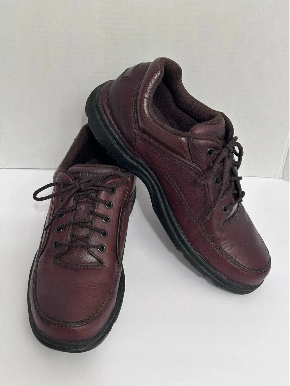 Rockport Men's Size 10.5 Brown Leather Ridgefield Eureka Oxfords Shoes Walking